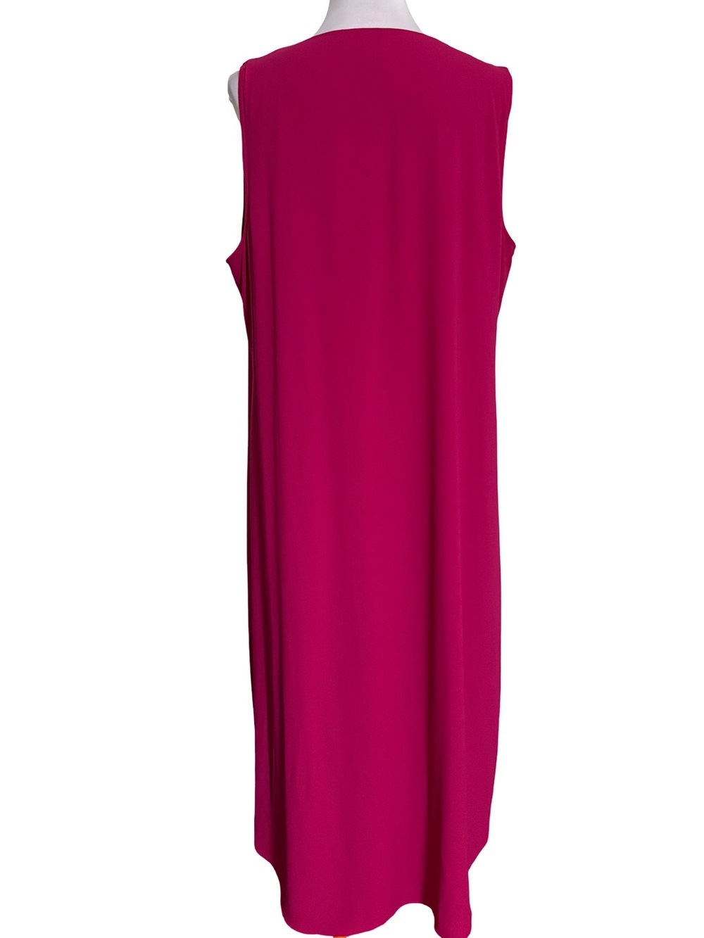 Chico's Fuchsia Sleeveless Asymmetrical Dress Size 16 - Picture 2 of 7